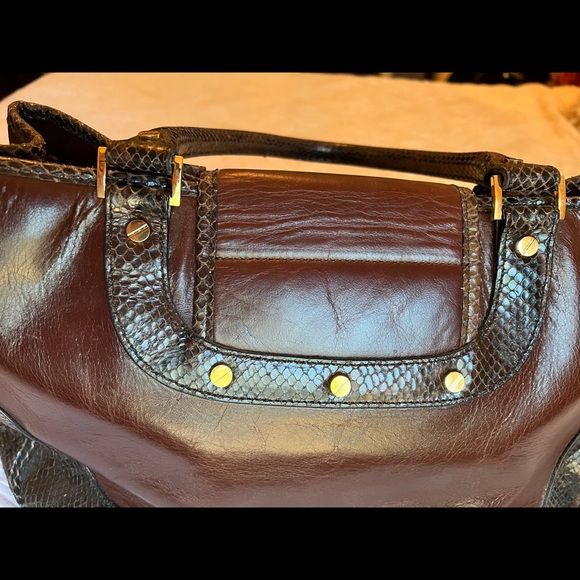 Tory Burch Rare brown lambskin leather handbag - Picture 7 of 17